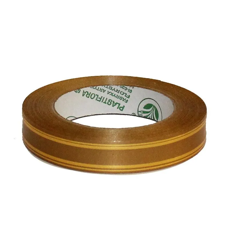 картинка Лента пластик с золотой полоской, 2смх45м; Польша от магазина Флоранж