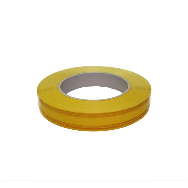 Лента пластик с золотой полоской, 2смх45м; Польша