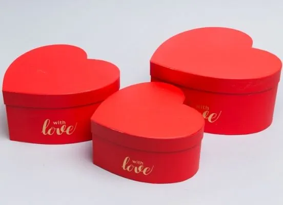 Коробка сердце 83284 (2-й из набора) 22x21x10.5cm; Китай