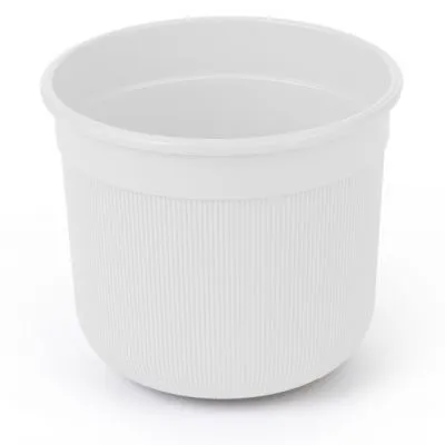 Горшок пластиковый Сканди с дренажной вставкой, белый, 27,5х27,5х24,5 см, 10 л; Россия