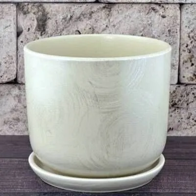 Горшок керамический цилиндр Орион бежевый 716142 (3-й из набора), 18х16,5см, 3л; Россия