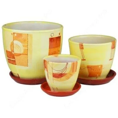 Горшок керамический Фантазия 372751 (3-й из набора); Белоруссия