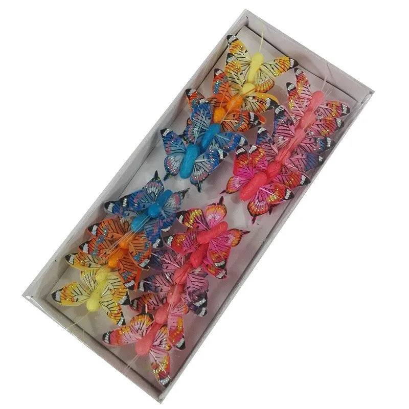 Набор вставок Бабочка, пестрые, 5см, (24шт)