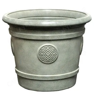 Кашпо пластиковое Medallion, фисташка, 61х49см, 80л; Польша