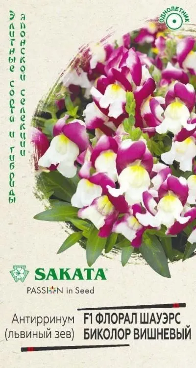 Львиный зев Флорал Шауэрс Биколор вишневый F1 (цветной пакет) 7шт; Гавриш