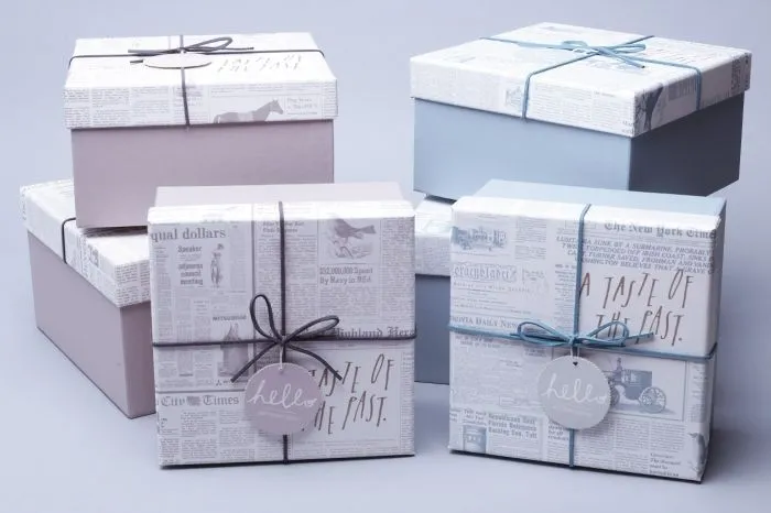 Коробка квадрат Газета 73669 (3-й из набора) 21х21х12,3см; Китай