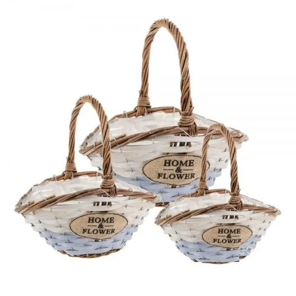 Корзина плетеная 604111 (№2 из 3шт.), (ива), 26х22хH10/28см