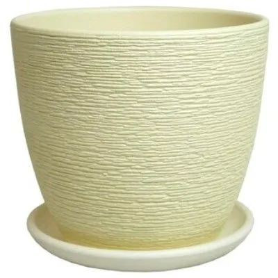 Горшок керамический  Крокус гнездо 21х19см, шампань,(4-й из набора), Россия