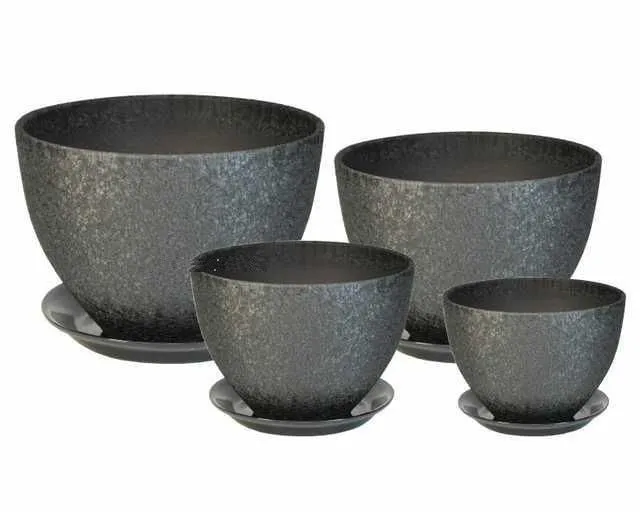 Горшок керамический Венеция винил 462049 (2-й из набора), 15х15см, 2л; Россия