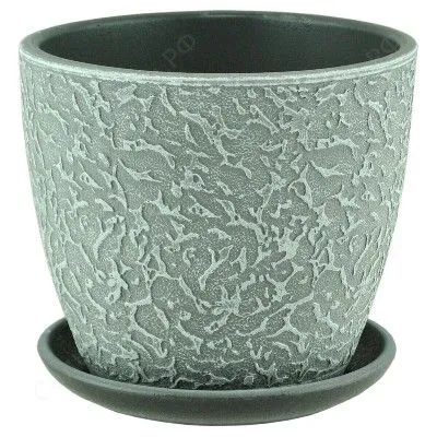 Горшок керамический бутон Муар 639953 (2-й из набора), 14х13см, 1,3л; Россия