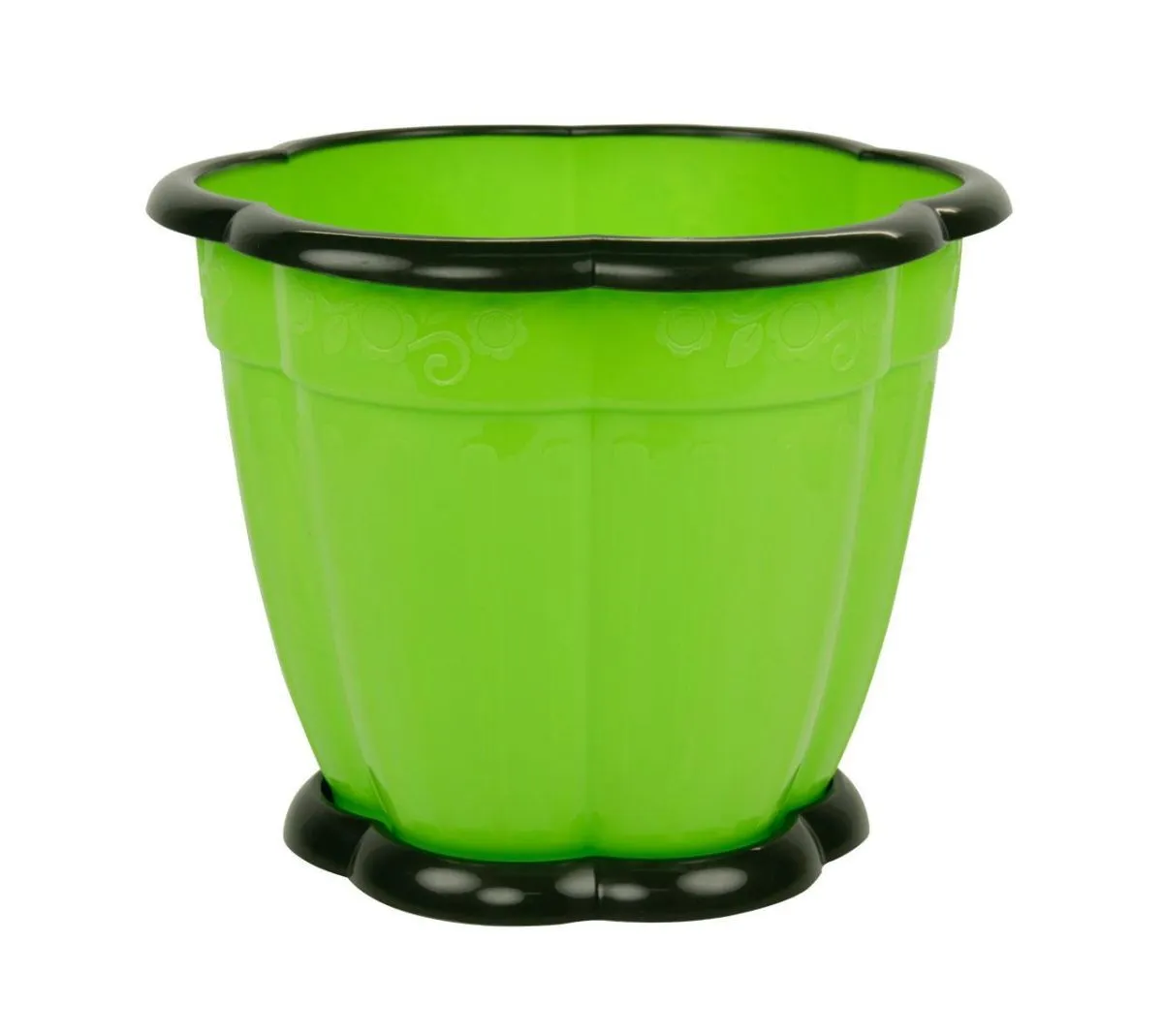 Горшок пластиковый Восторг, зеленый, 21х16,5см, 3л; Россия