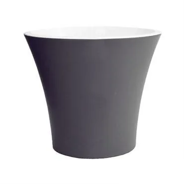Горшок пластиковый Сити, антрацит, 17,5х15см, 2л; Россия