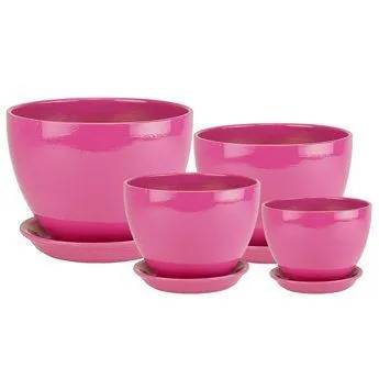 картинка Горшок керамический Венеция глянец ГЛ304 (4-й из набора), 22х16,5см, 3,2л; Россия от магазина Флоранж