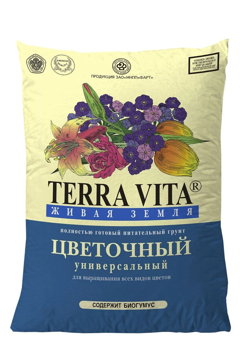 картинка Грунт Живая Земля цветочная, 25л; Фарт от магазина Флоранж