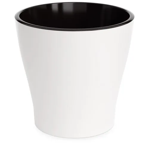 Горшок пластиковый Лея двойной с автополивом, белый, 32х32х31см, 17л; Россия