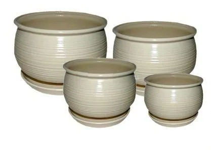 Горшок керамический Сатурн (2-й из набора), 23х14,5см, 4,2л; Россия