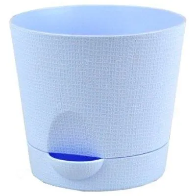 Кашпо пластиковое Классик, синее,  0,7л; Россия