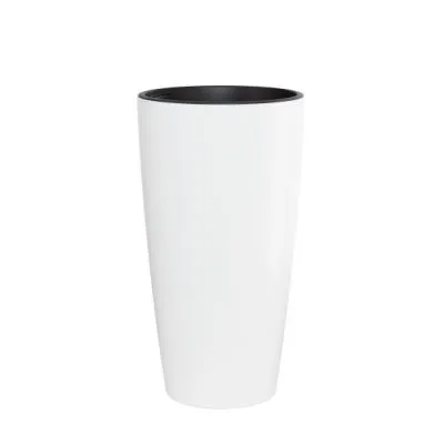 Горшок пластиковый Рондо, 32х32х56,5 см, 35л, белый; Россия