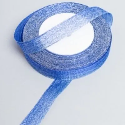 Лента парча, 15мм/25у, индиго; Китай