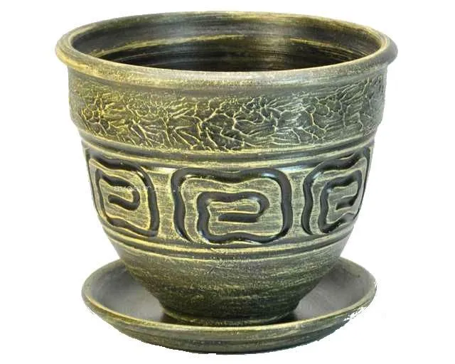 Горшок керамический Весна, умбра, 25х20см, 8л; Россия