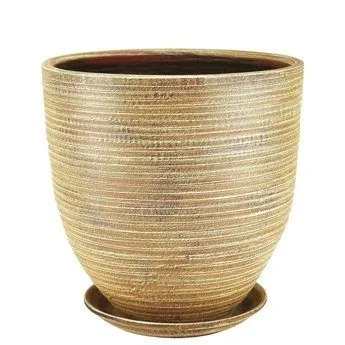 Горшок керамический Эко, бежевый, 32х34см, 20л; Россия