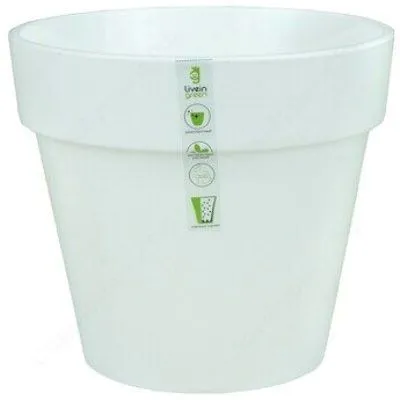 Горшок пластиковый Протея, белый, 23,5х22,5см, 6л; Россия