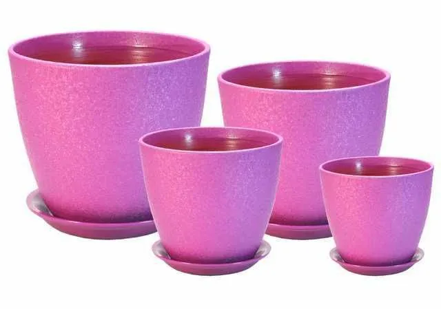 Горшок керамический Бутон винил 09 (3-й из набора), 18х18см, 3,8л; Россия