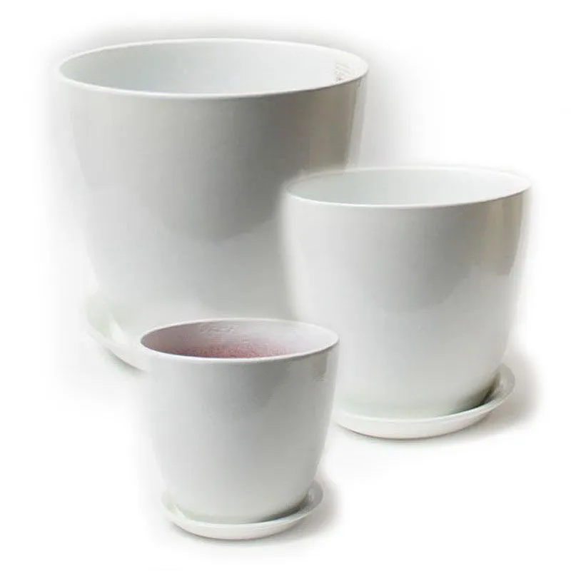 Горшок керамический Бутон глянец 402212 (3-й из набора), 18х18см, 3л; Россия