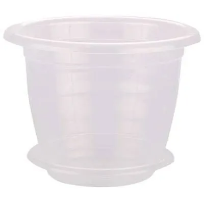 Горшок пластиковый для орхидей, прозрачный, 17х21,5см, 3,5л; Россия