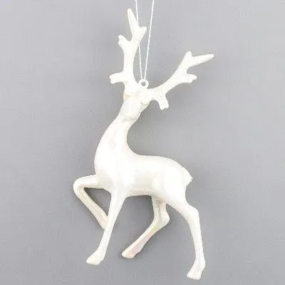 Украшение подвесное Олень (пластик), 17х10х3см, белый