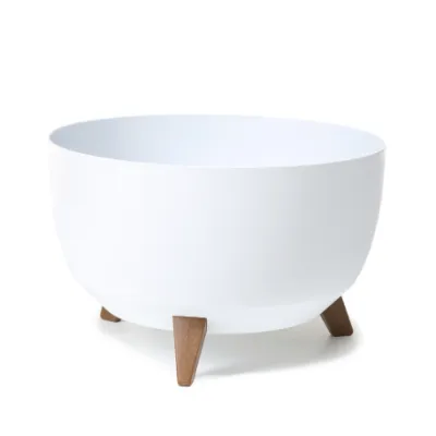 Кашпо пластиковое Roma на ножках, белый, 33*h22см, 12,4л; Польша