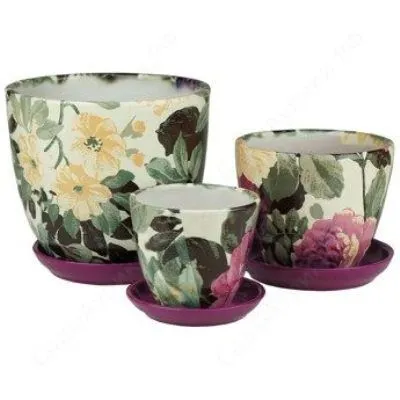 Горшок керамический Фантазия 375936 (3-й из набора); Белоруссия