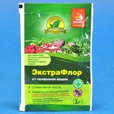 картинка Инсектицид от почвенной мошки пакет Экстрафлор,1г от магазина Флоранж