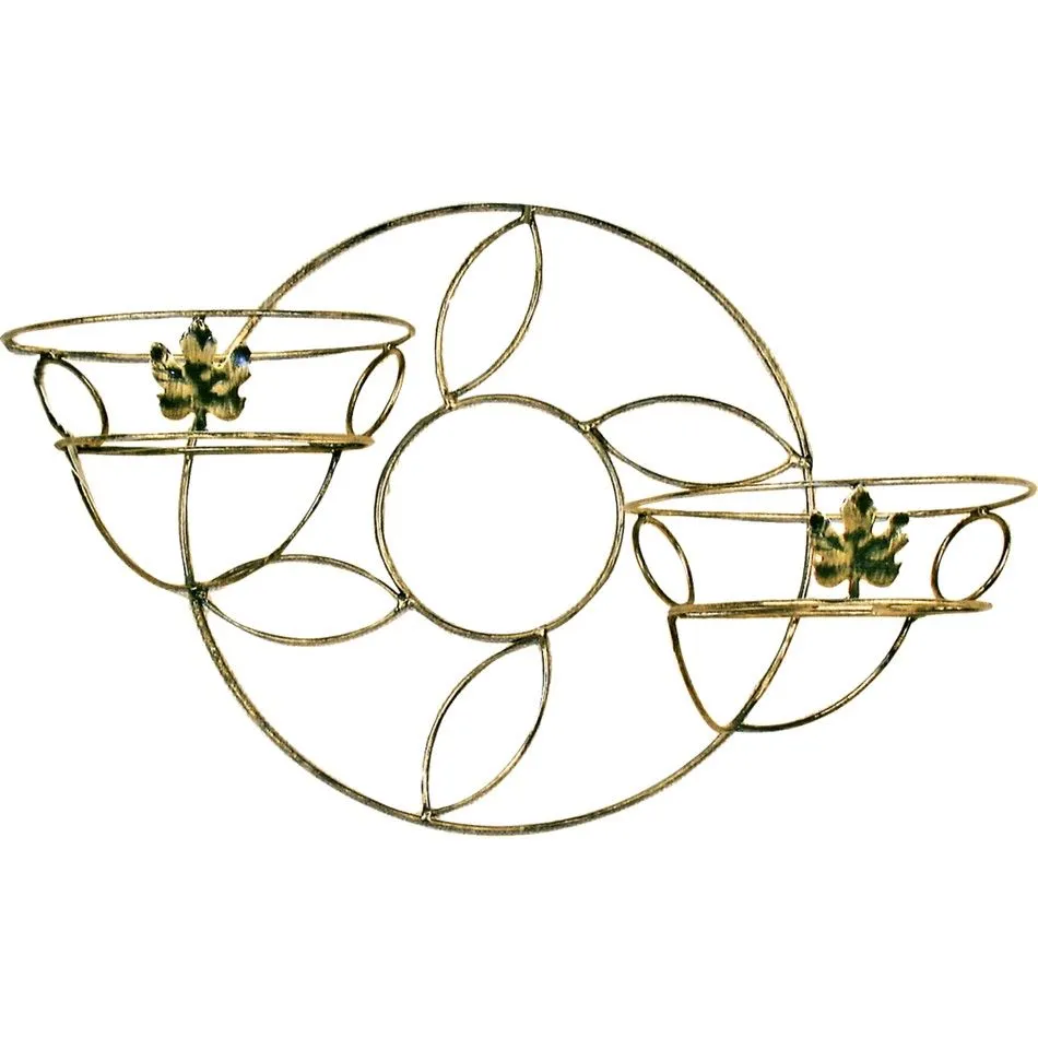 Подставка кованая настенная для 2-х цветов