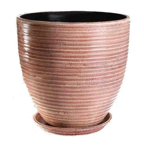 Горшок керамический Эко, бежевый, 40х40см, 35л; Россия