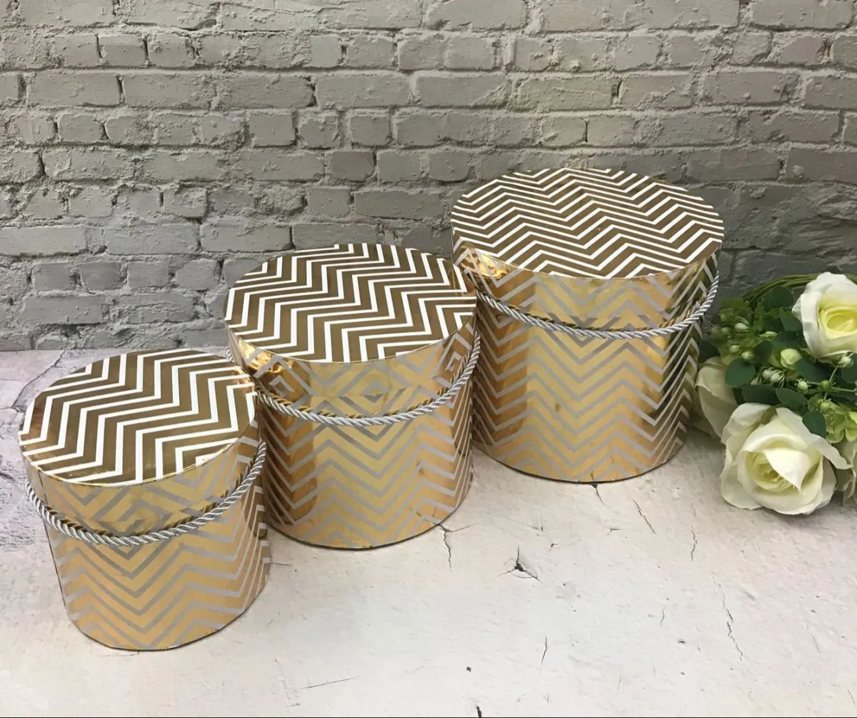 Коробка Цилиндр Зигзаг 330890 (3-й из набора) 20xH17,2 см; Китай