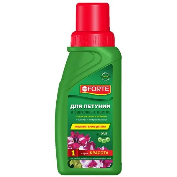 Удобрение для петуний и балконных цветов Красота, флаокн, 250-285мл; Бона Форте