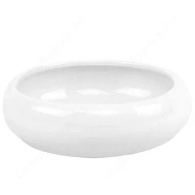 Кактусник керамический Круглый, белый, 15смх4,5см; Россия