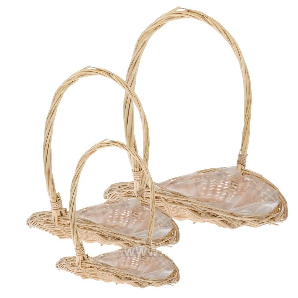 Корзина плетеная 833389 (№2 из 3шт.), (ива), 22,5хН3/22см