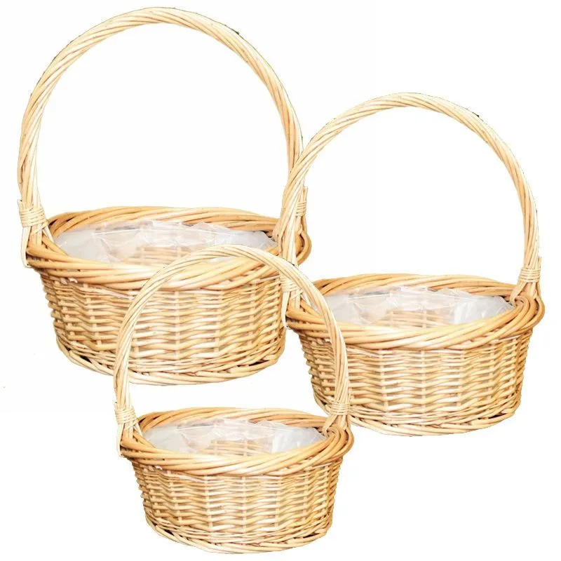 Корзина плетеная 241286 (№2 из 3шт.), (ива), 28.5xH12/29см