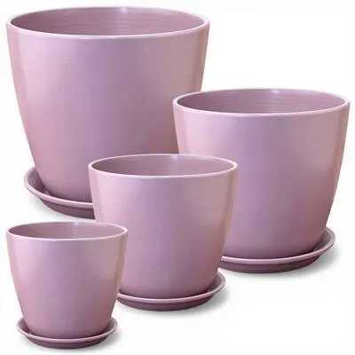 Горшок керамический Бутон Глянец 000635 (3-й из набора), 18х18см, 3,8л, белый; Россия