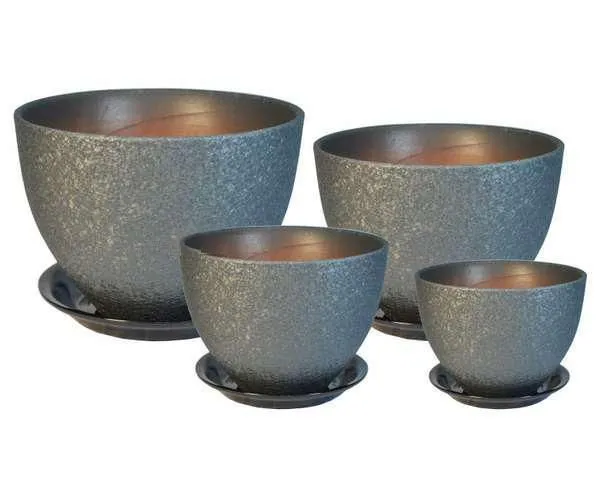 Горшок керамический Венеция винил 419814 (3-й из набора), 18х18см, 3л; Россия