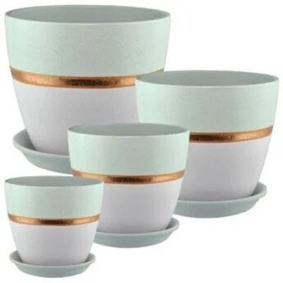 Горшок керамический Бутон Паталь эстет 624195 (1-й из набора), 12х12см, 1л; Россия