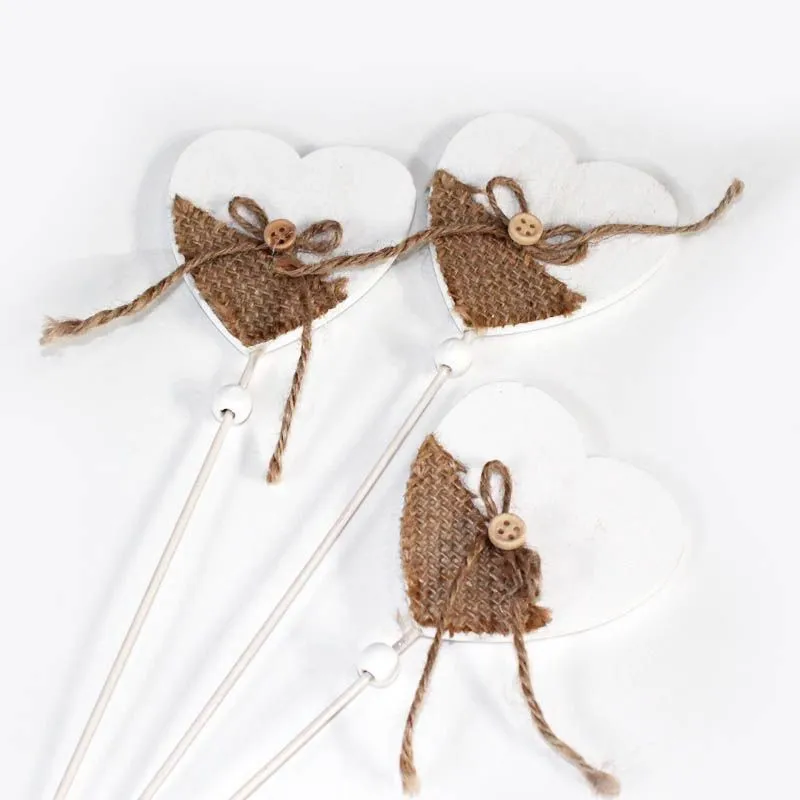 Набор вставок Сердце с пуговицей, 7см, (12шт.)