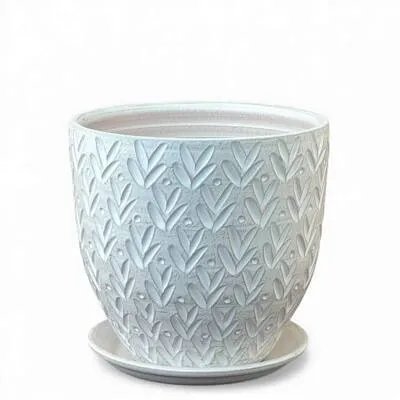 Горшок Ажур серый бутон 1 20смх20см, 4л; Россия