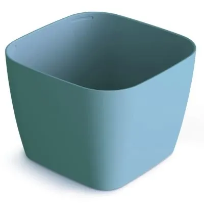 Горшок пластиковый для суккулентов Фьюжн, серо-мятный, 10,4х10,4х7,6см, 0,6л; Россия