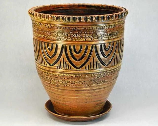 Горшок керамический Греческий, песочный, 40х42см, 30л; Россия