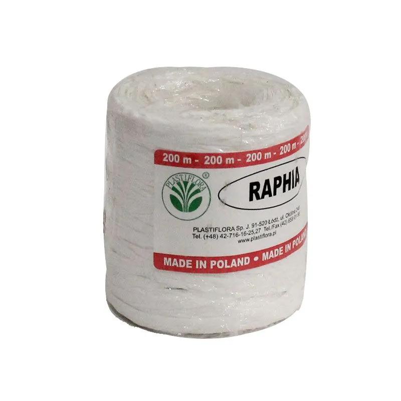 картинка Рафия в бобине, белый, 200м; Польша от магазина Флоранж