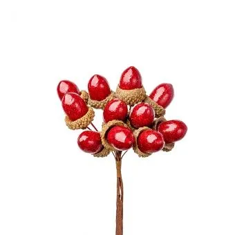 картинка Набор желудей на вставках 12шт., D1,5x2,5xH11см от магазина Флоранж