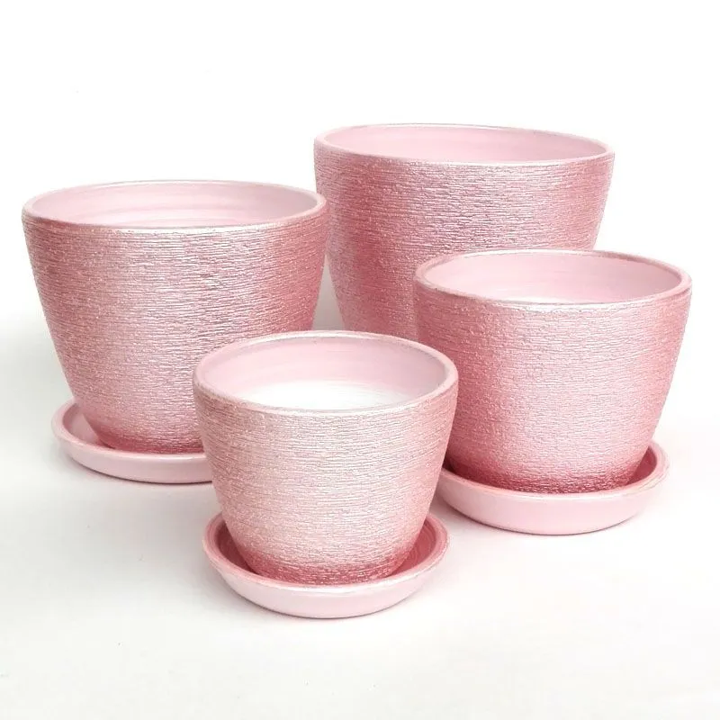 Горшок керамический Кассандра 408290 (1-й из набора), 10х10см, 0,5л; Россия